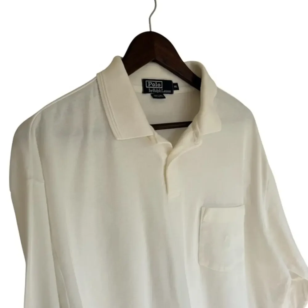 Polo Ralph Lauren White Long Sleeve Polo - XL